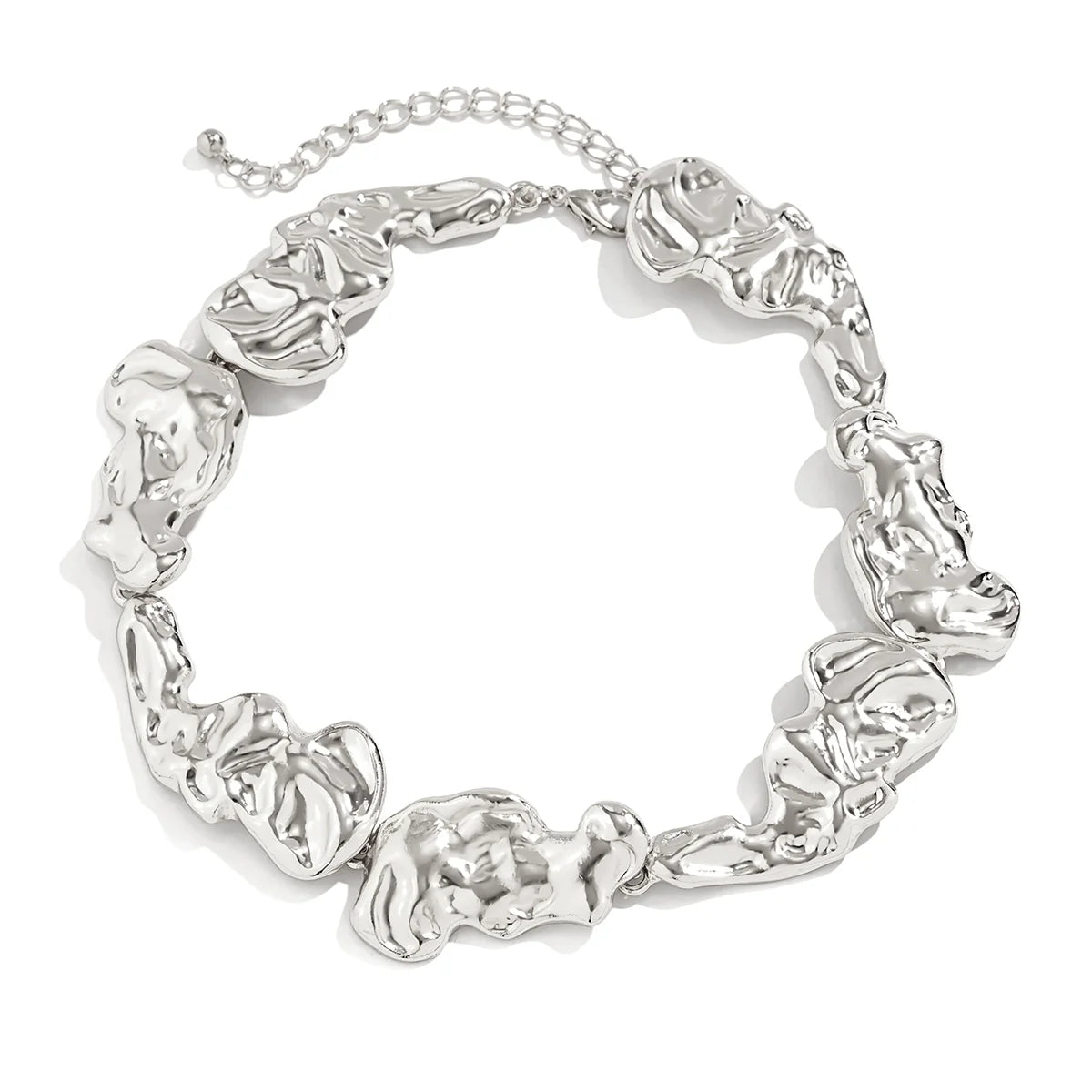Rynlee Sculptural Collar Necklace - Silver