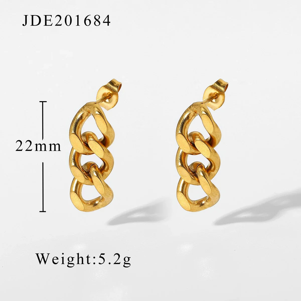 Ameliana Bold Curb Hoops - JDE201684