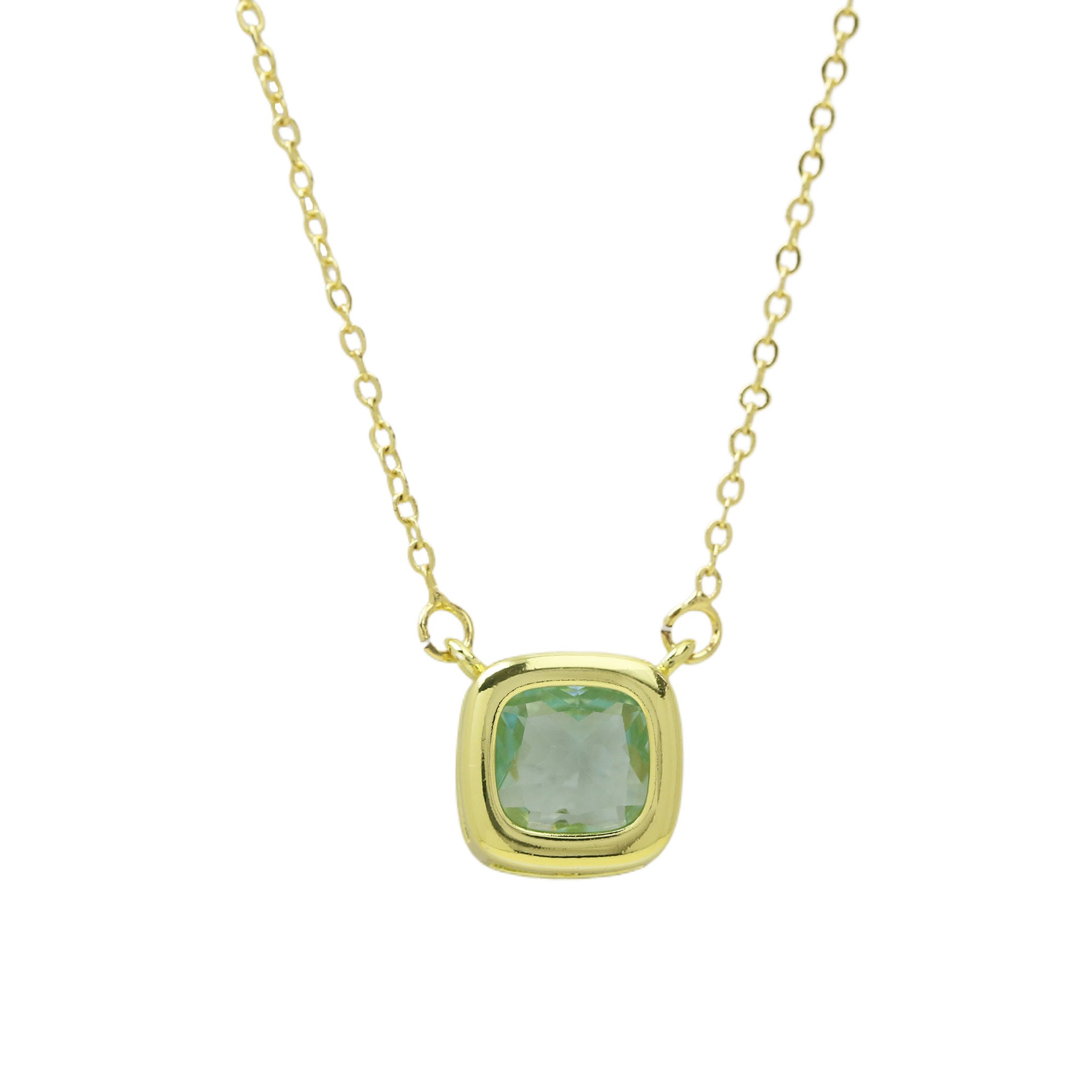 Nairobi Geometric Birthstone Necklace - March Birthstone [6LQAOXFY]