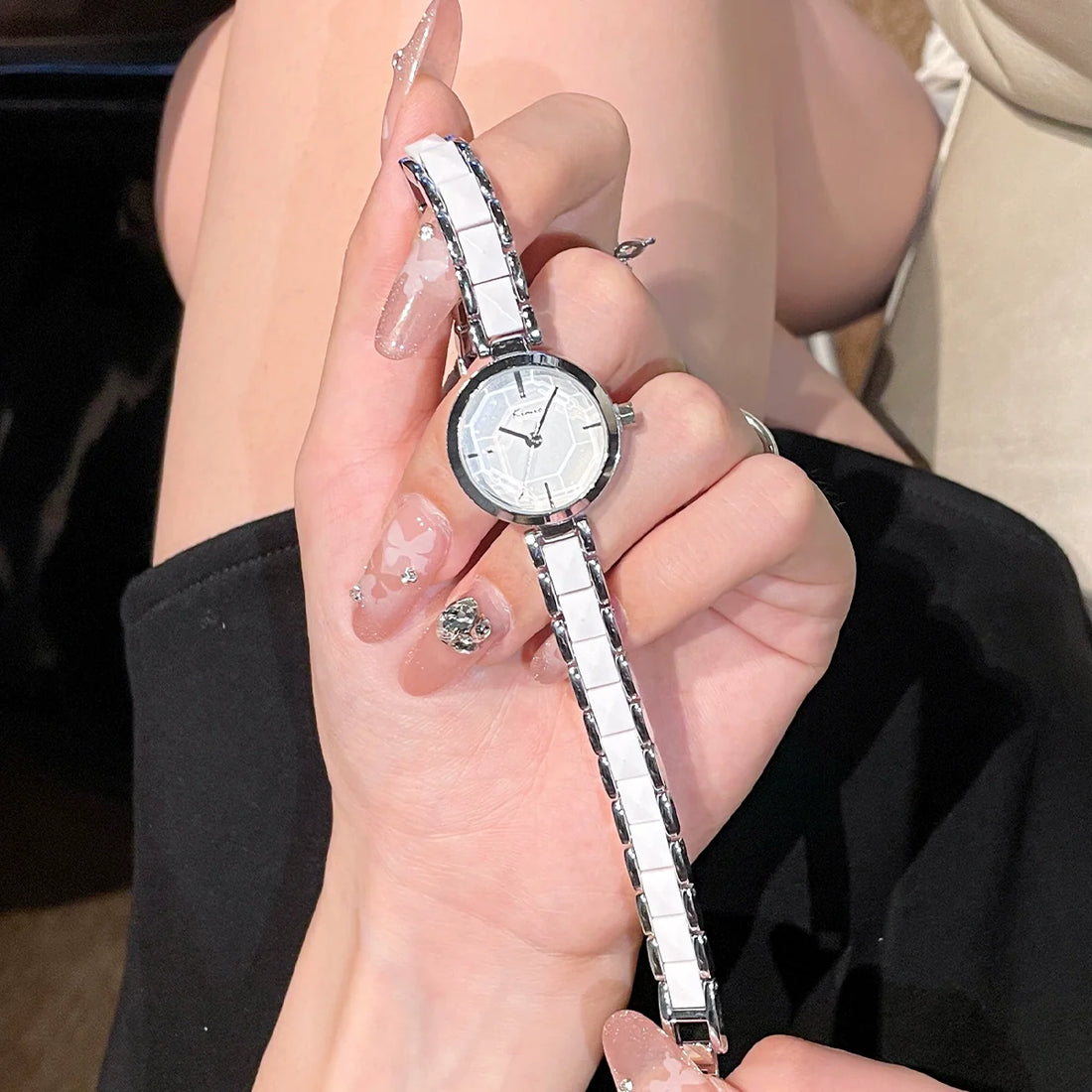 Eliza White Ceramic Watch - White