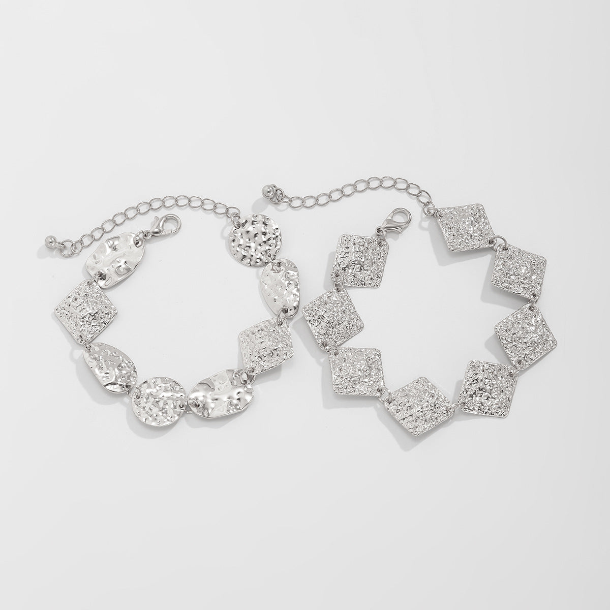 Adalynn Pitted Geometric Bracelet - Silver [6JS3GVZL]