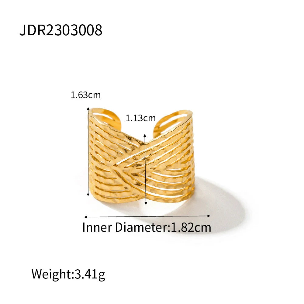 Solei Interlaced Gold Ring - JDR2303008