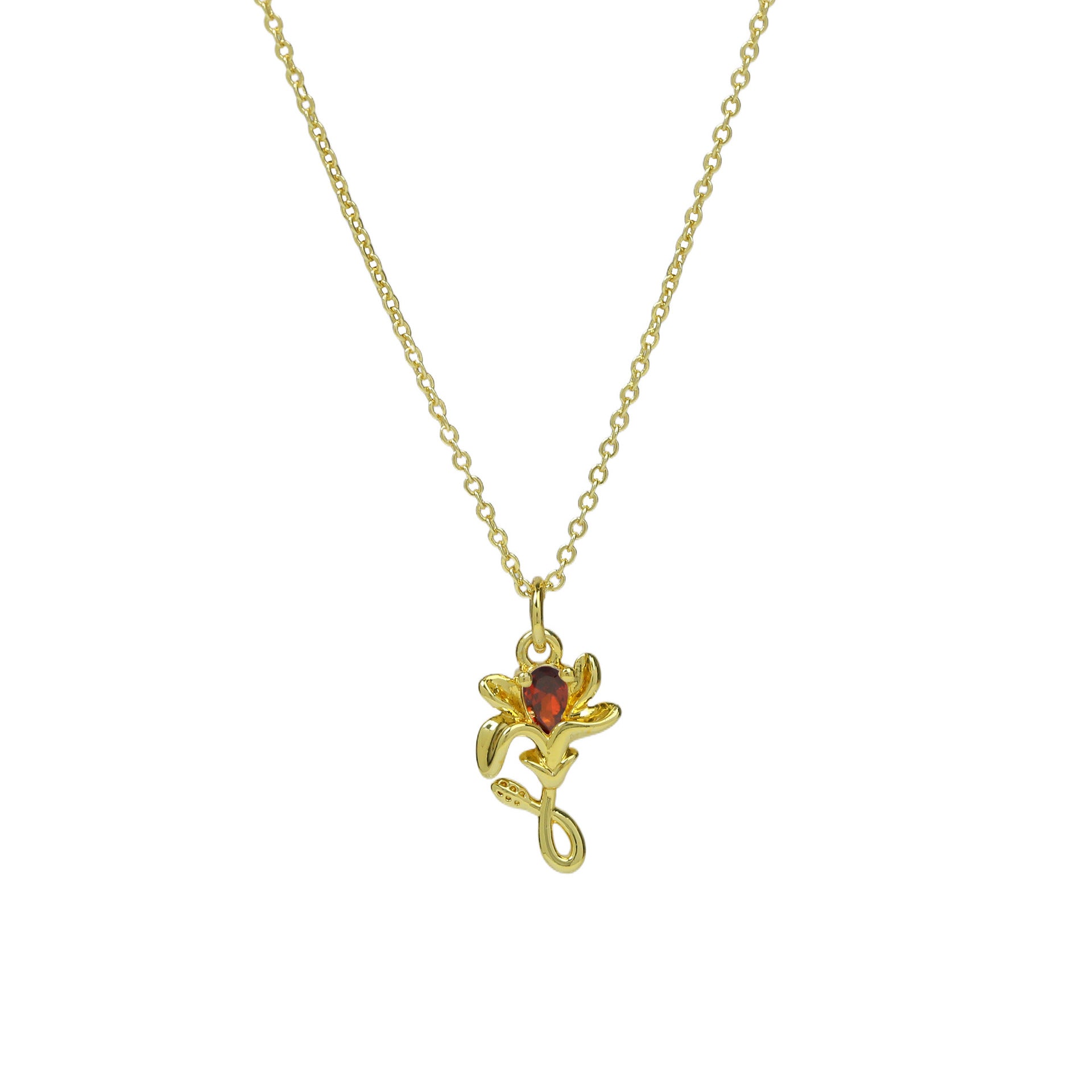 Ainslie Zircon Flower Necklace - Necklace 2 [QEK4UDWP]