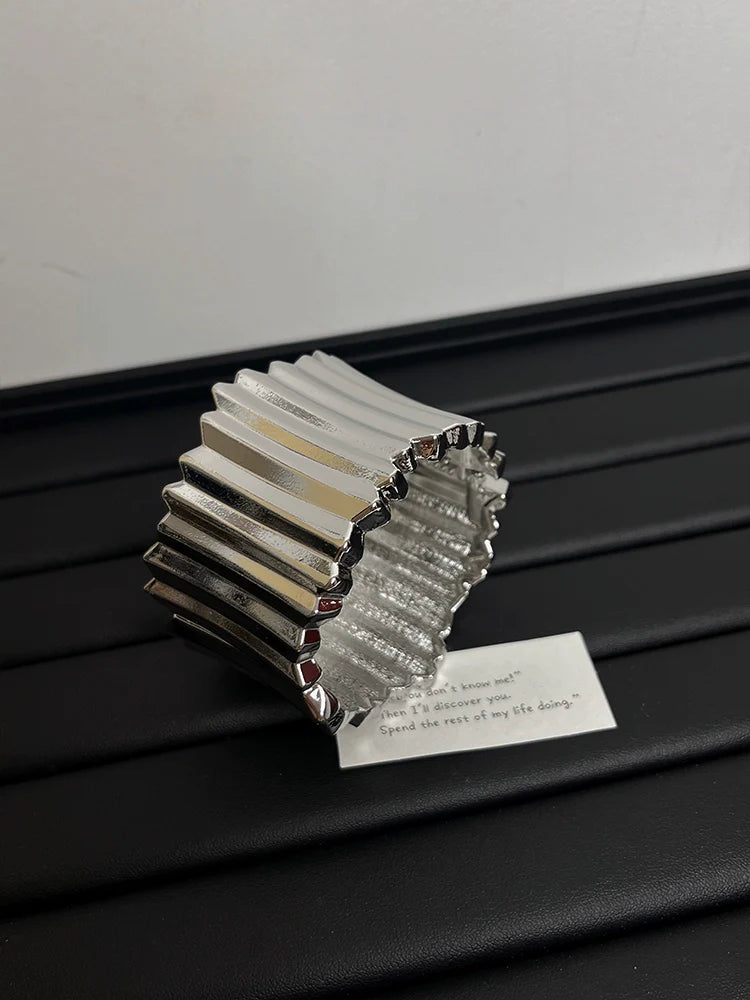 Avielle Silver Open Cuff Bracelet - Silver Bracelet