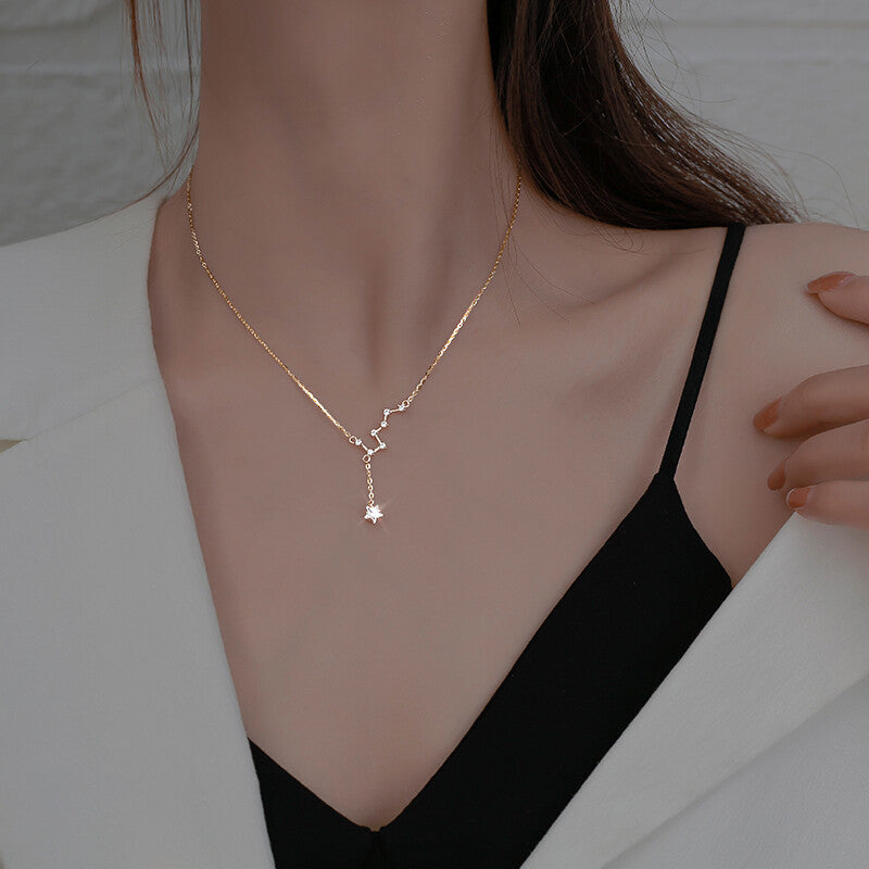 Avigayil Big Dipper Tassel Necklace - Rose Gold Tone [B8VAC04D]
