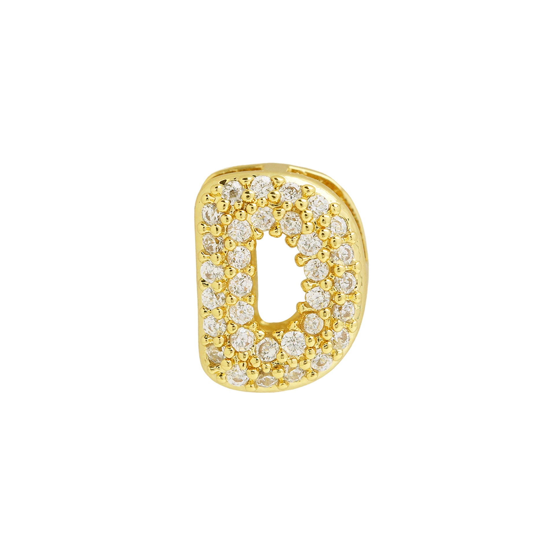 Makinley Bubble Letter Charm - Gold Pendant D [23FYXHFH]
