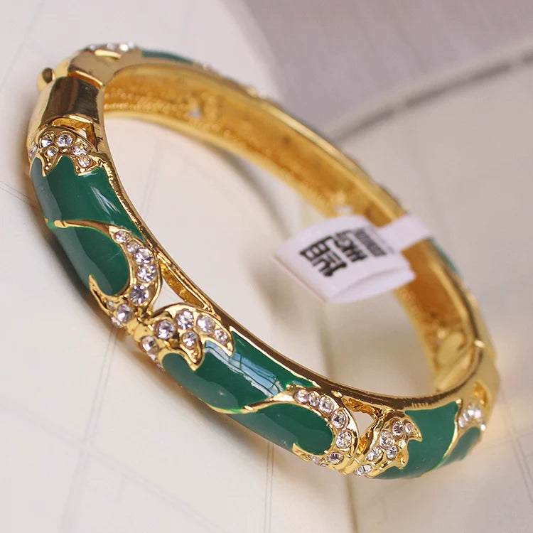 Adaya CloisonnŽ Bangle - Green