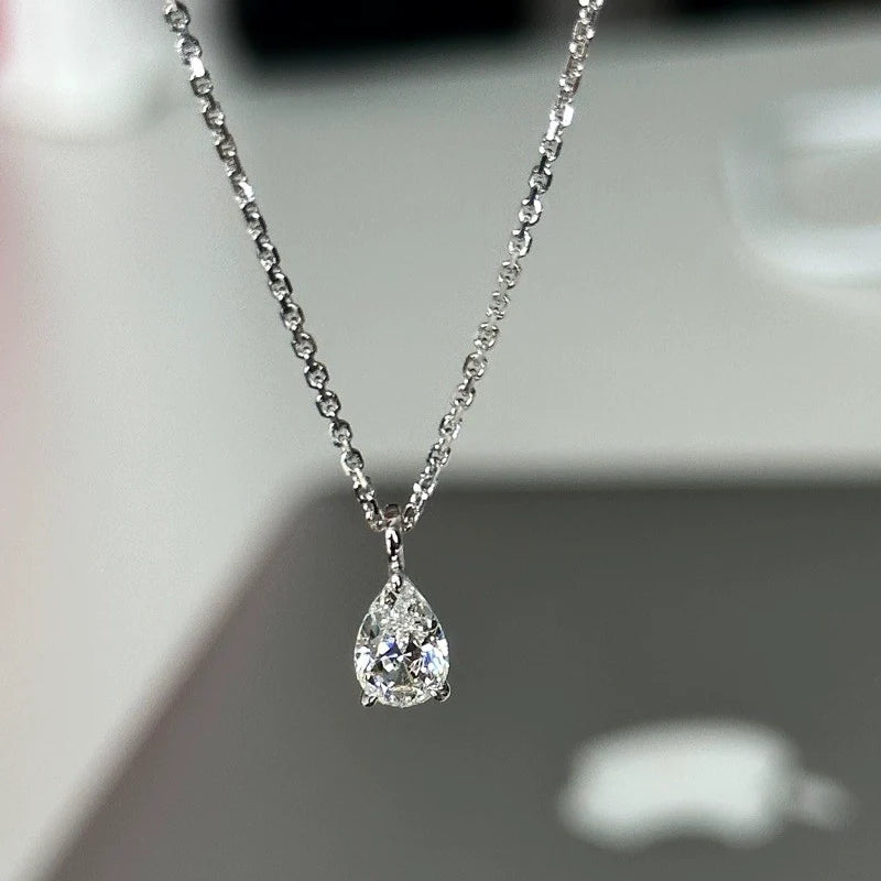 Echo Sterling Waterdrop Necklace - Waterdrop Necklace (Platinum Plated)