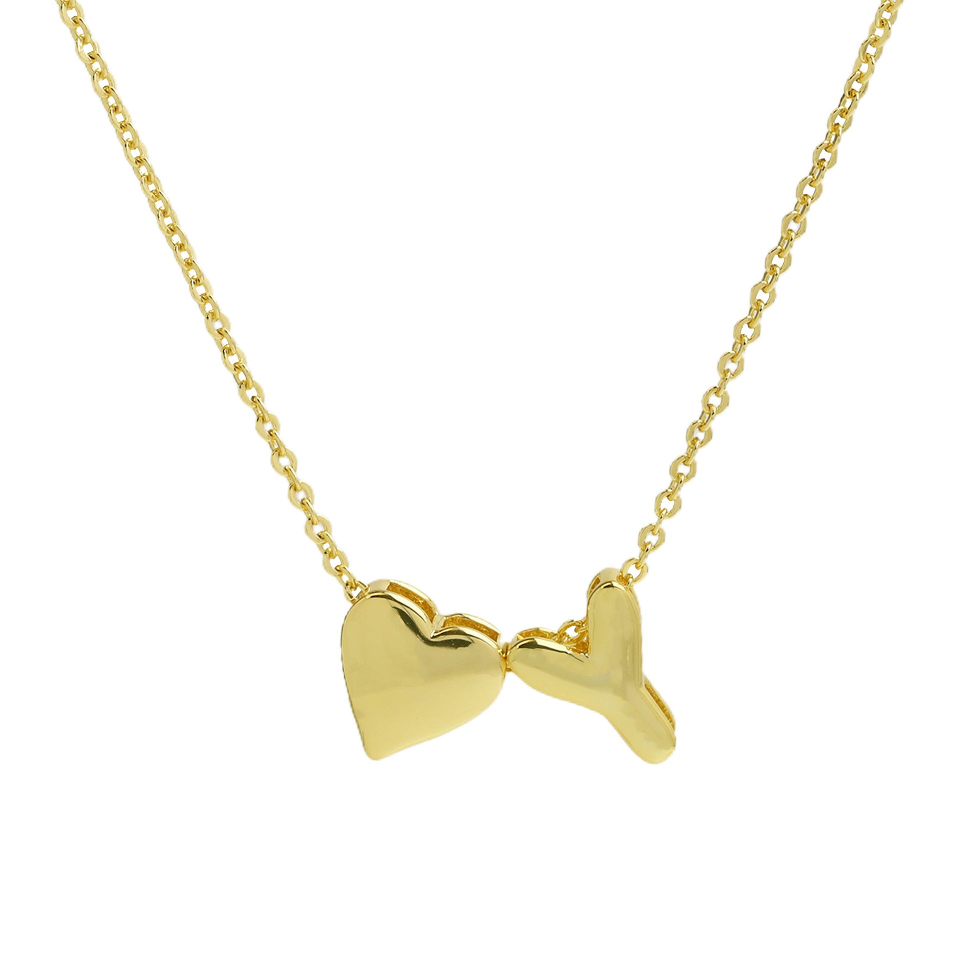 Korie Puffed Initial Necklace - Letter Y Necklace [A643JHK0]