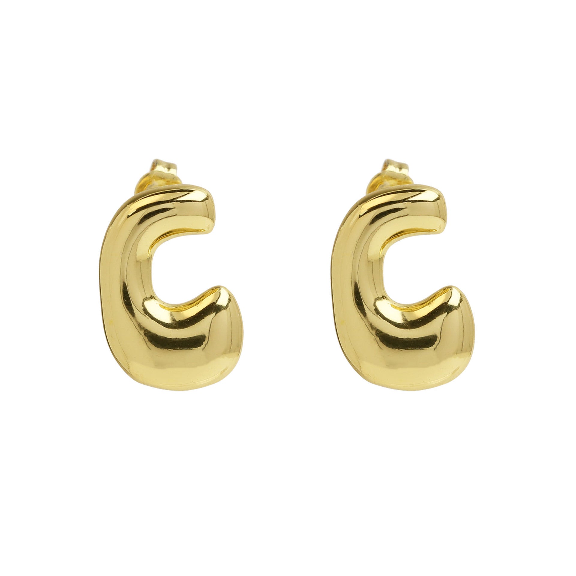 Kennedy Pave Initial Studs - C [HKUYKJOL]