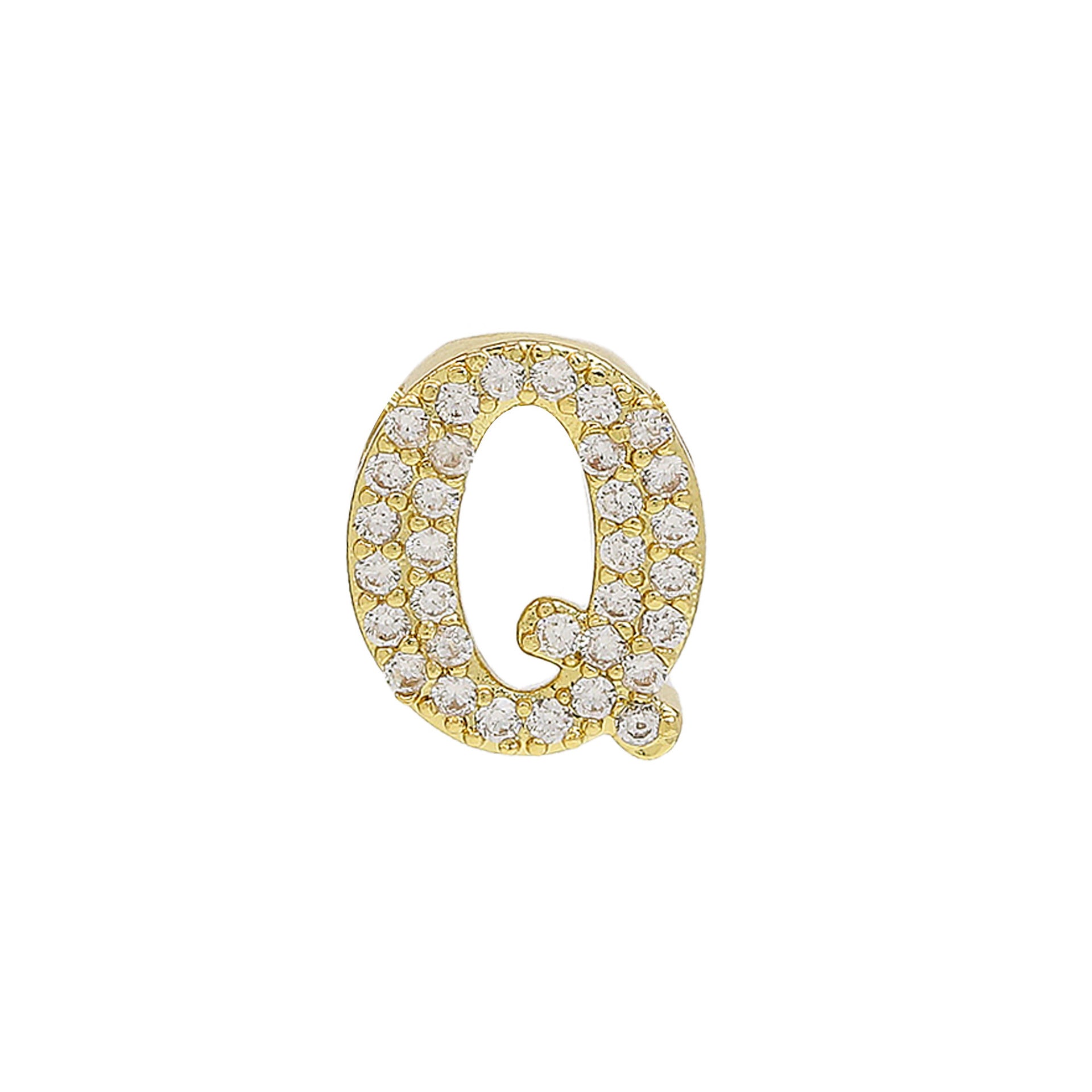 Katheryn Pave Initial Necklace - Q [5IEMS3RR]