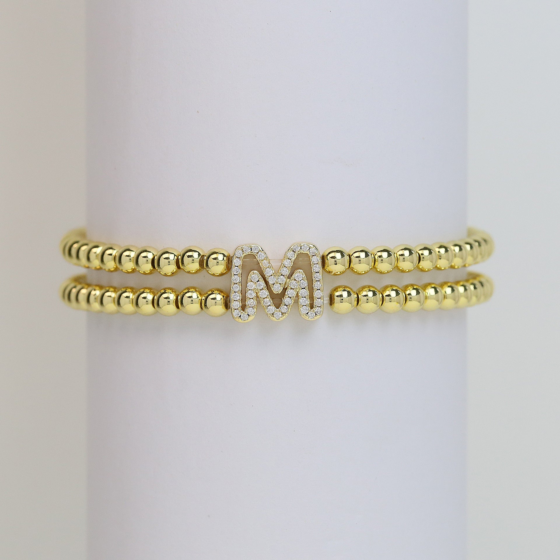 Alexandra Bubble Initial Bracelet - M [IDPMX2IP]