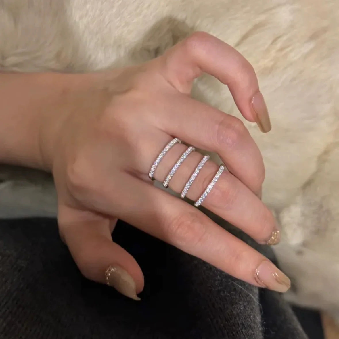 Zailey Pave Stacking Ring - PavŽ Ring (Size 9)