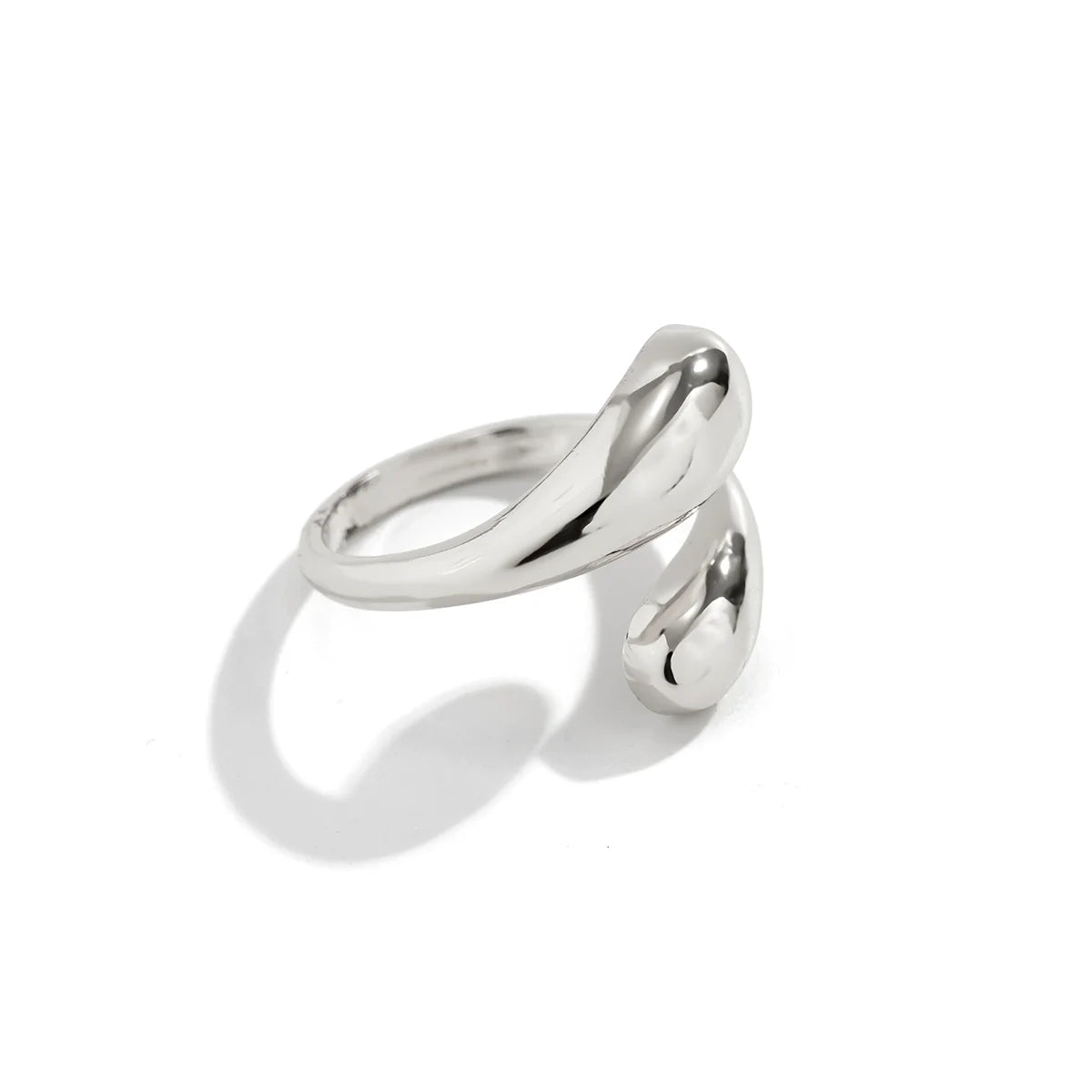 Halleigh Open Waterdrop Ring - Silver