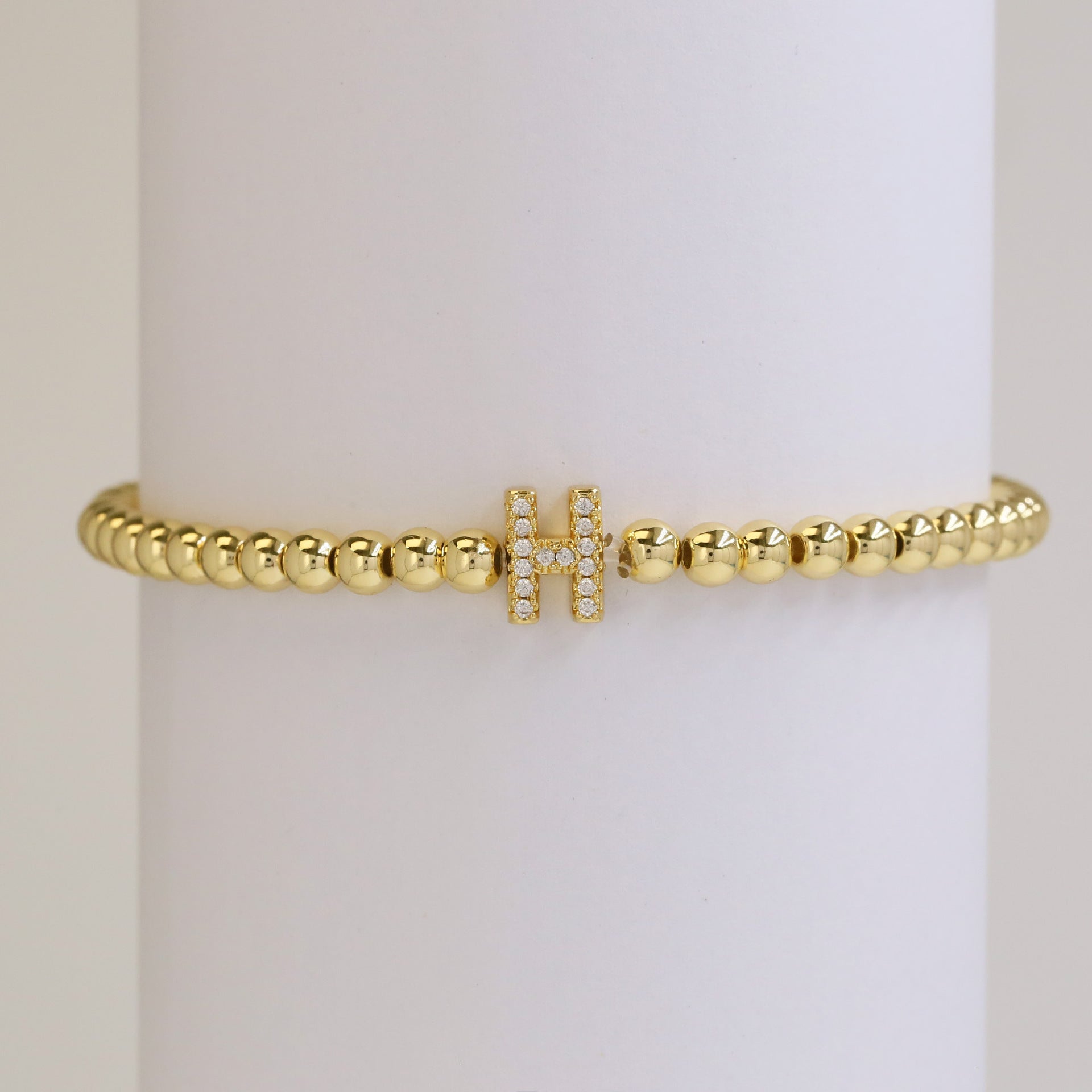 Mikah Micro-Inlay Initial Bracelet - H [URQN3GLH]