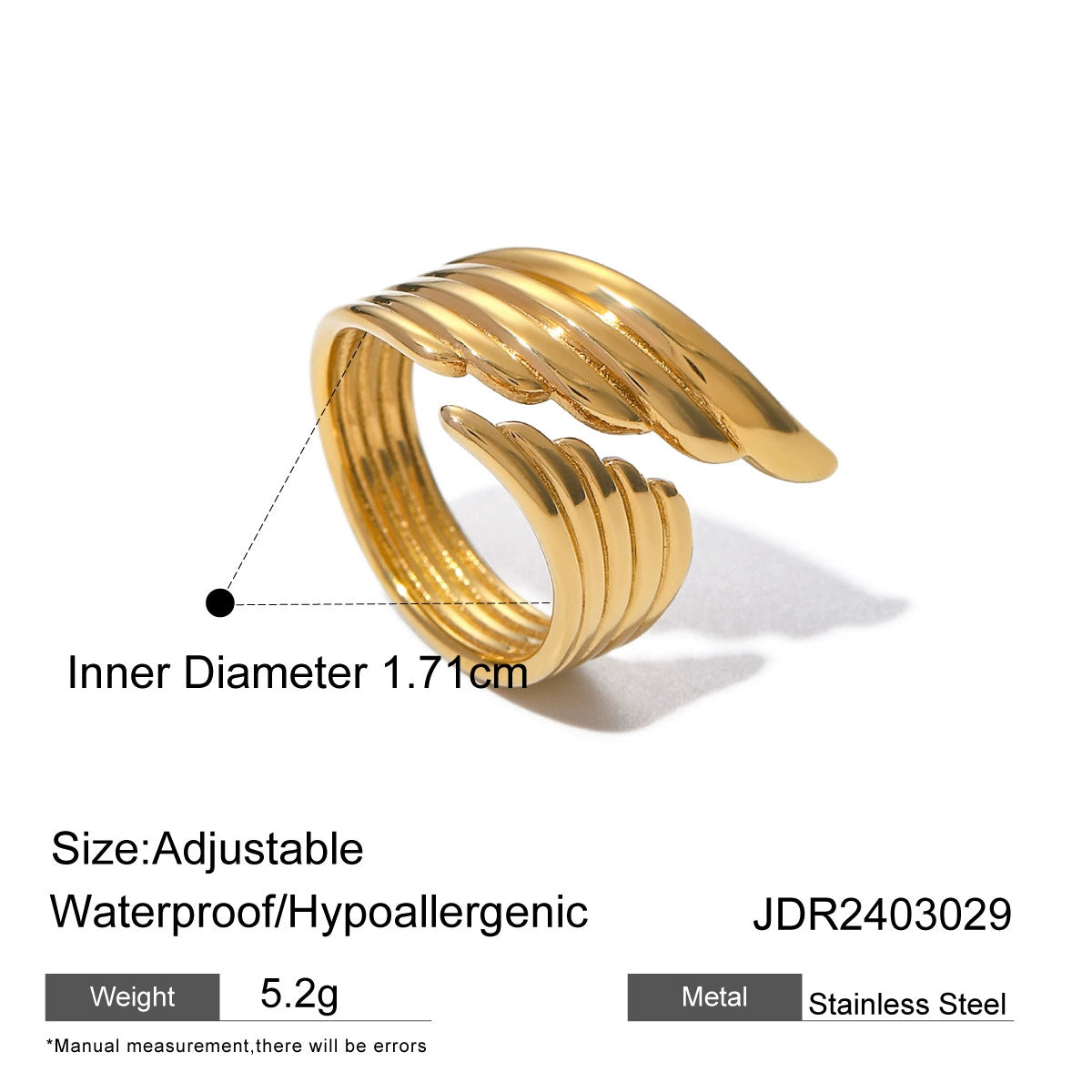 Brayley Winged Open Ring - JDR2403029 [PWKQWBKQ]