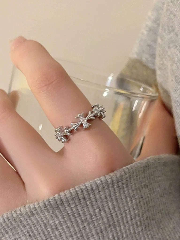 Adama Cosmic Open Ring - Cross Ring