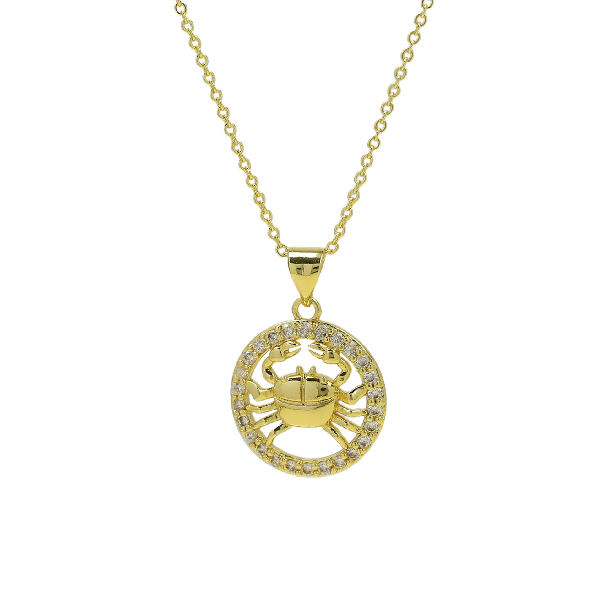 Jaylinn Zodiac Disc Necklace - Cancer [JHSQ6PMY]