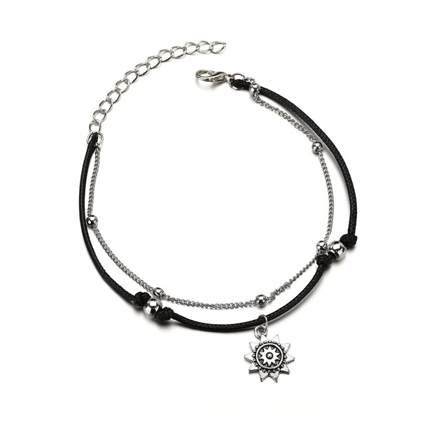 Neema Layered Heart Charm Anklet - Anklet D002