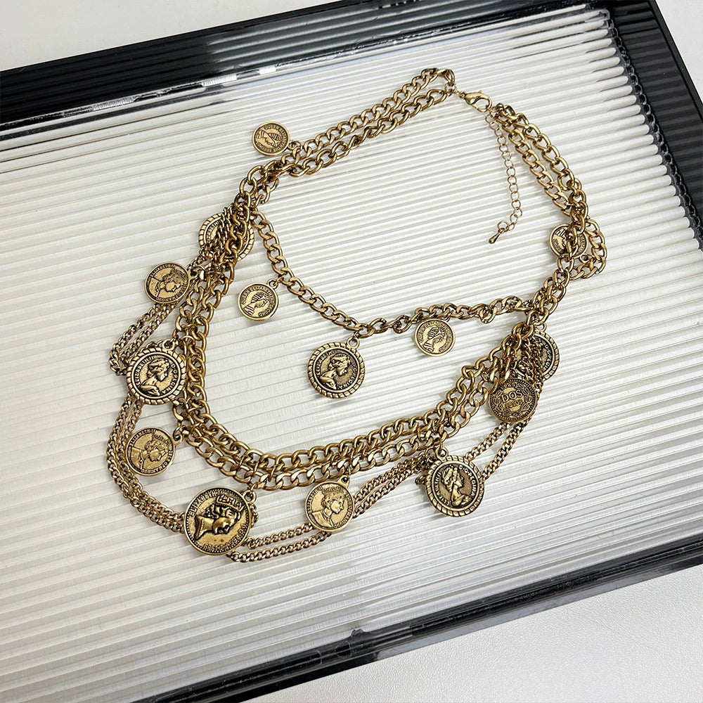 Lelia Multi-Layer Coin Necklace - Multi-Layer Coin Necklace [BF3NUYH7]