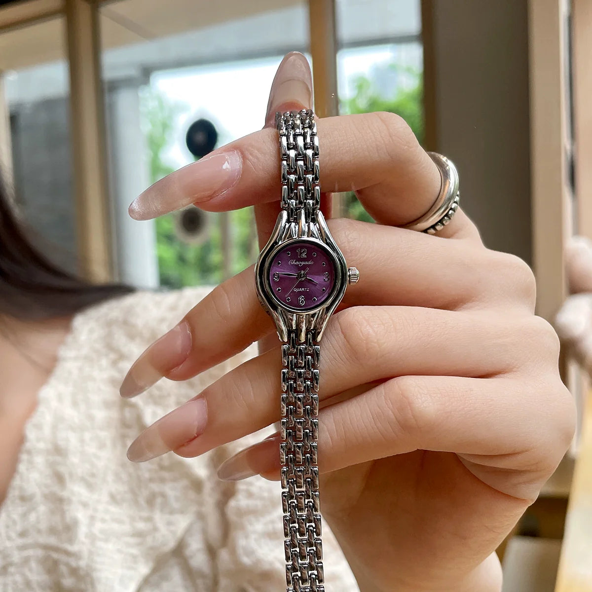 Maisey Mini Steel Watch - Grape Purple