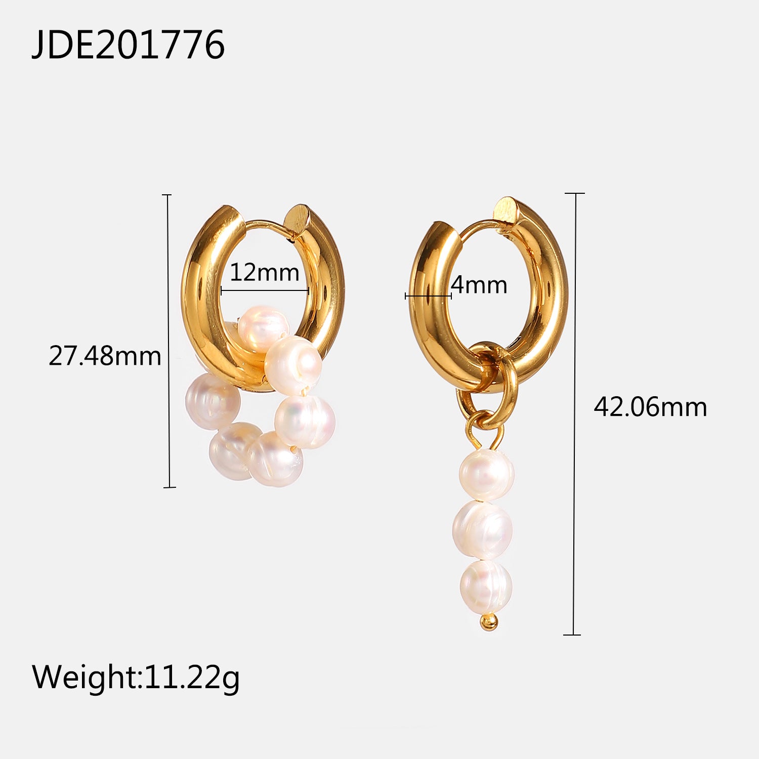 Yui Asymmetric Pearl Earrings - Original Style [XVRH6FNL]