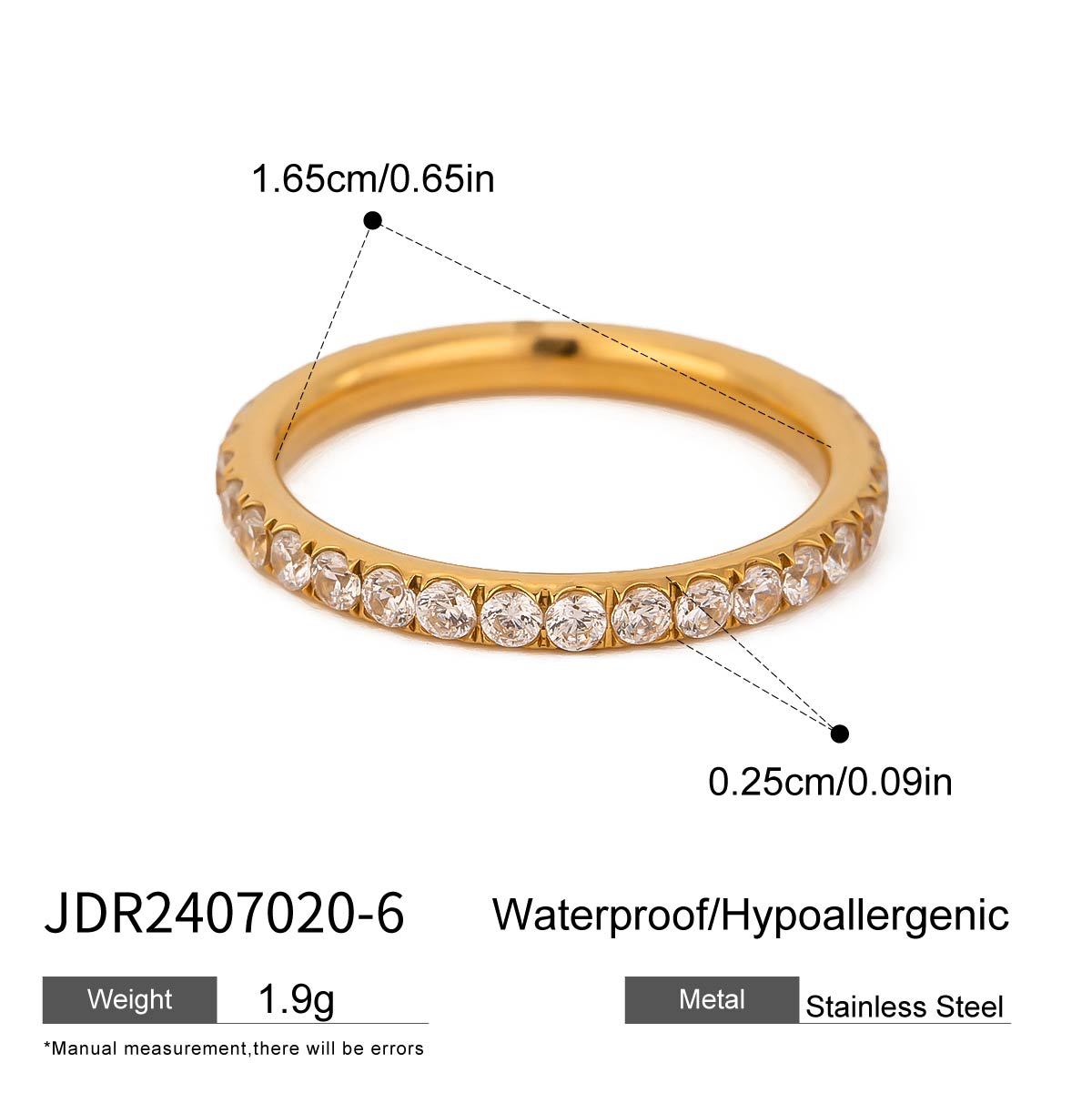 Kamrynn Zircon Stainless Rings - JDR2407020-6 [PZPKAR5R]