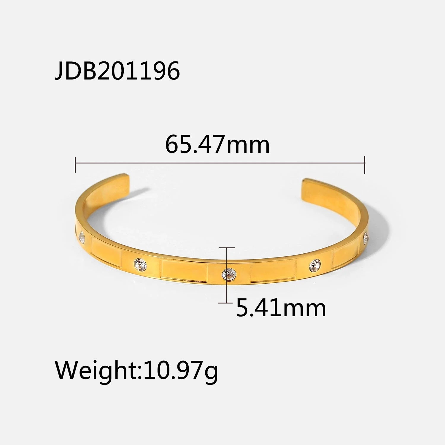 Agnes Zircon Inlaid Bracelet - JDB201196