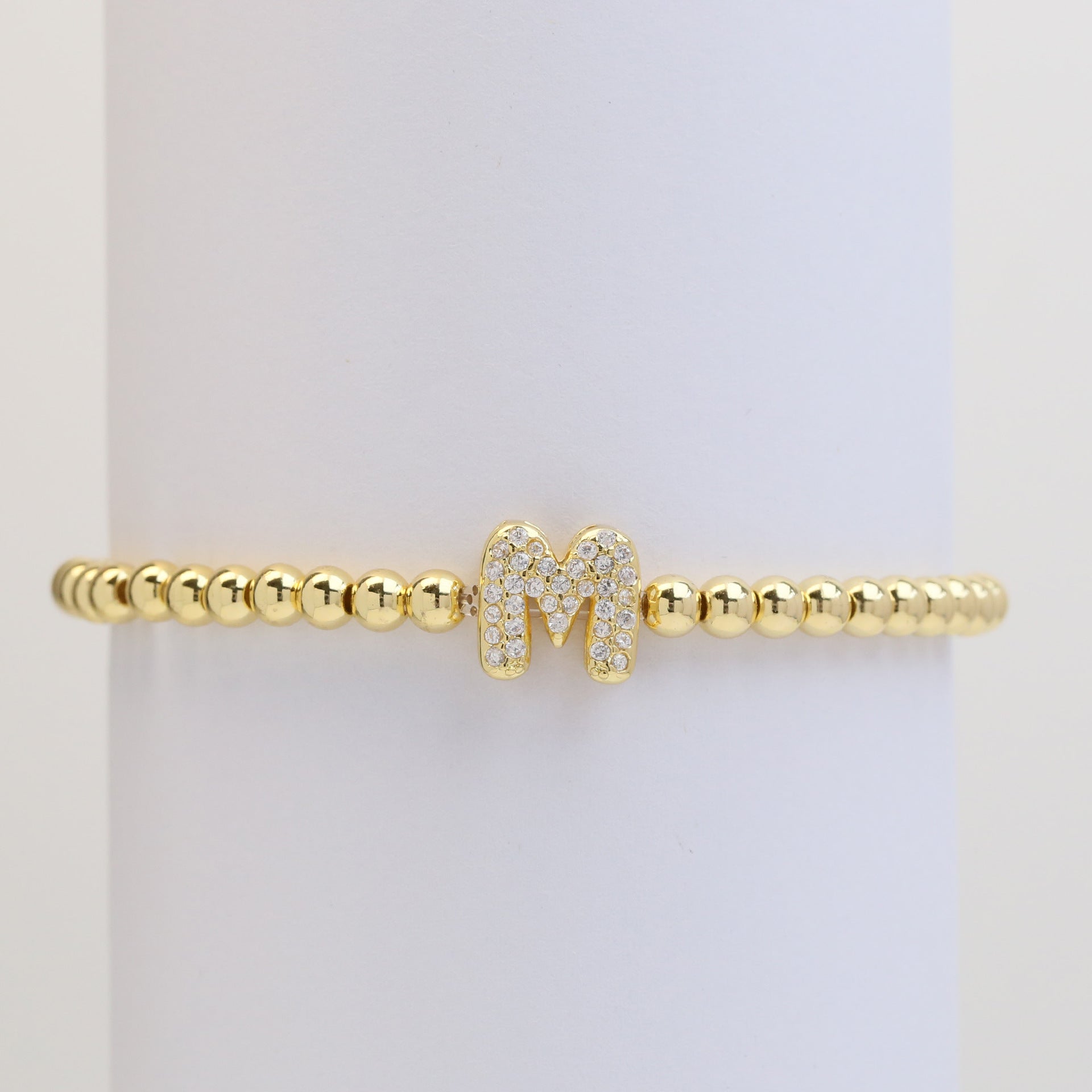 Aloni Bubble Letter Bracelet - Gold M [6DNOBYSB]