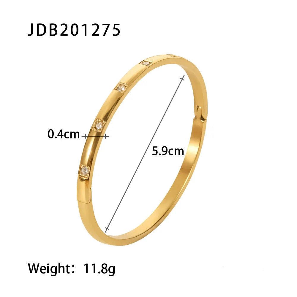 Agnes Zircon Inlaid Bracelet - JDB201275