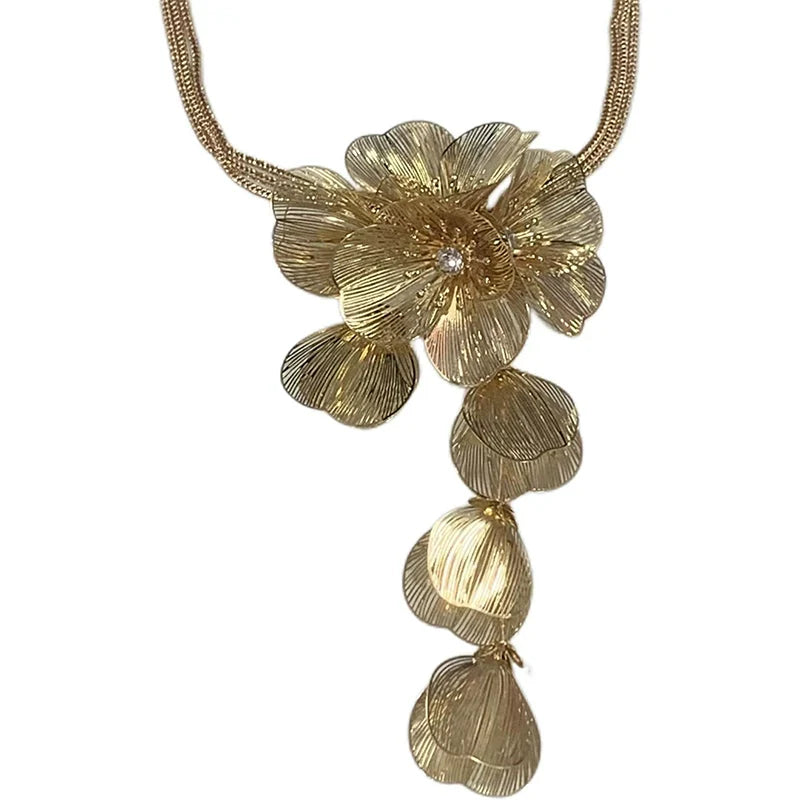 Tanisha Floral Tassel Jewelry - Necklace