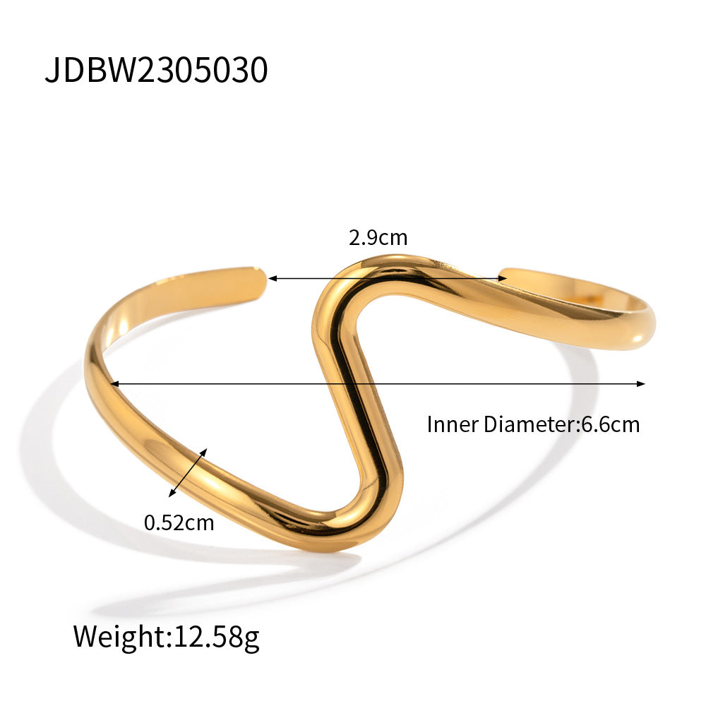 Karaline Gold Wave Necklace - Style JDBW2305030 [1OABKX6L]