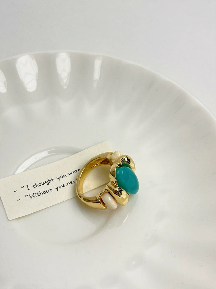 Aitanna Amazonite Statement Ring - Amazonite Ring [ULW259OY]