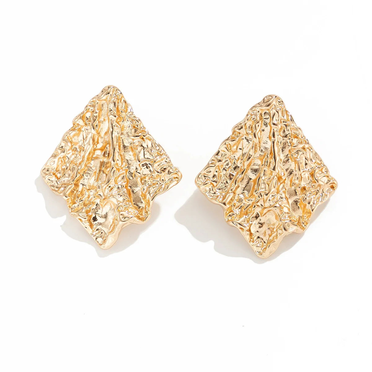 Julieta Sculptural Pleated Earrings - Gold
