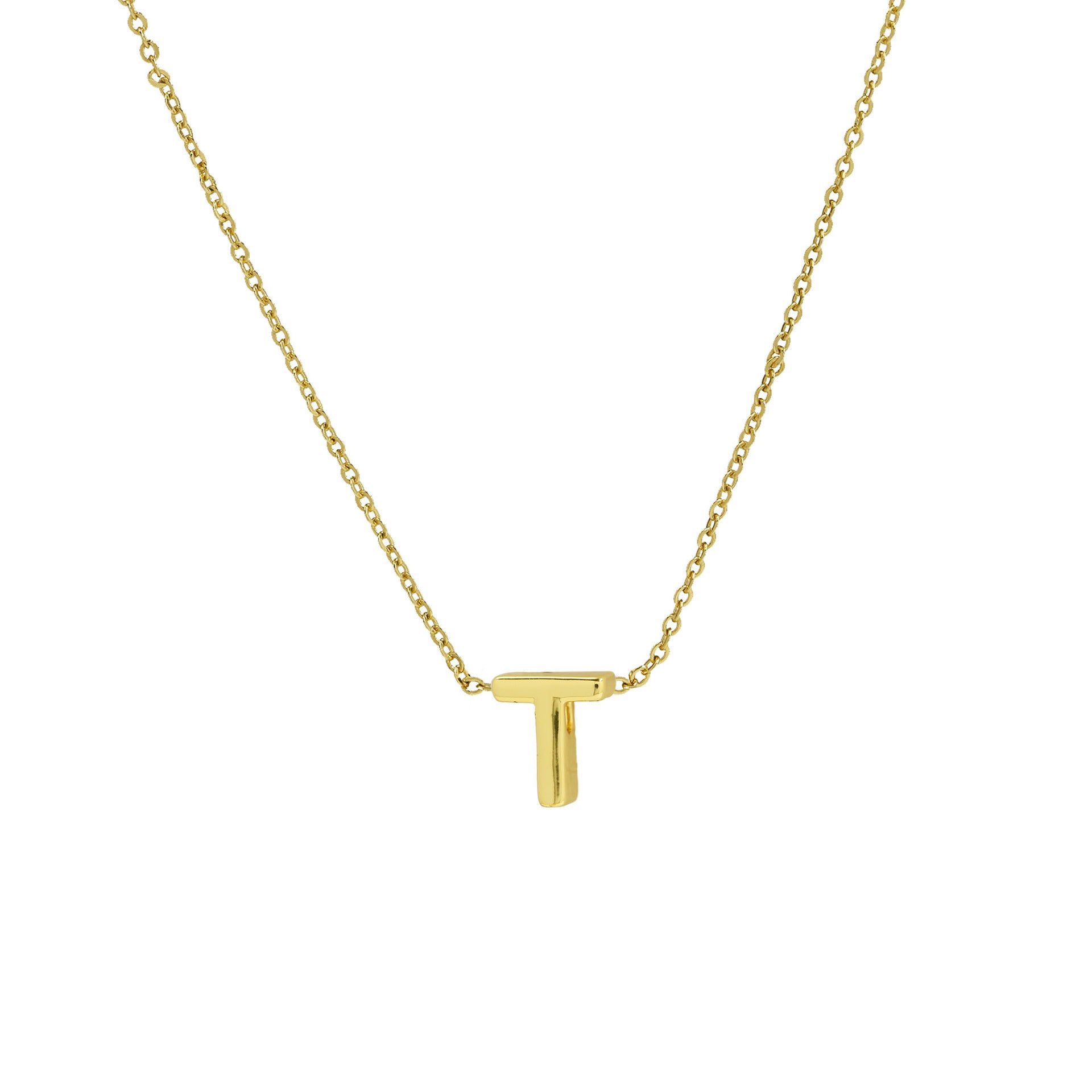 Agnes Initial Pendant Necklace - T [DTELZWCQ]