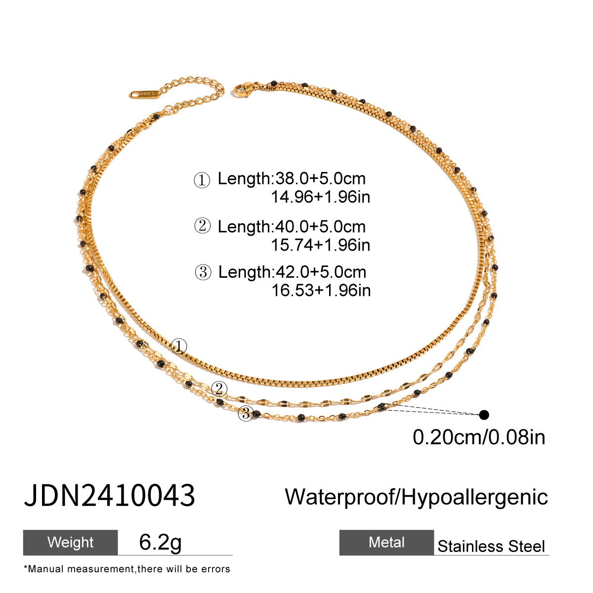 Zahraa Water Drop Jewelry Collection - Necklace JDN2410043 [UXZ64LWD]