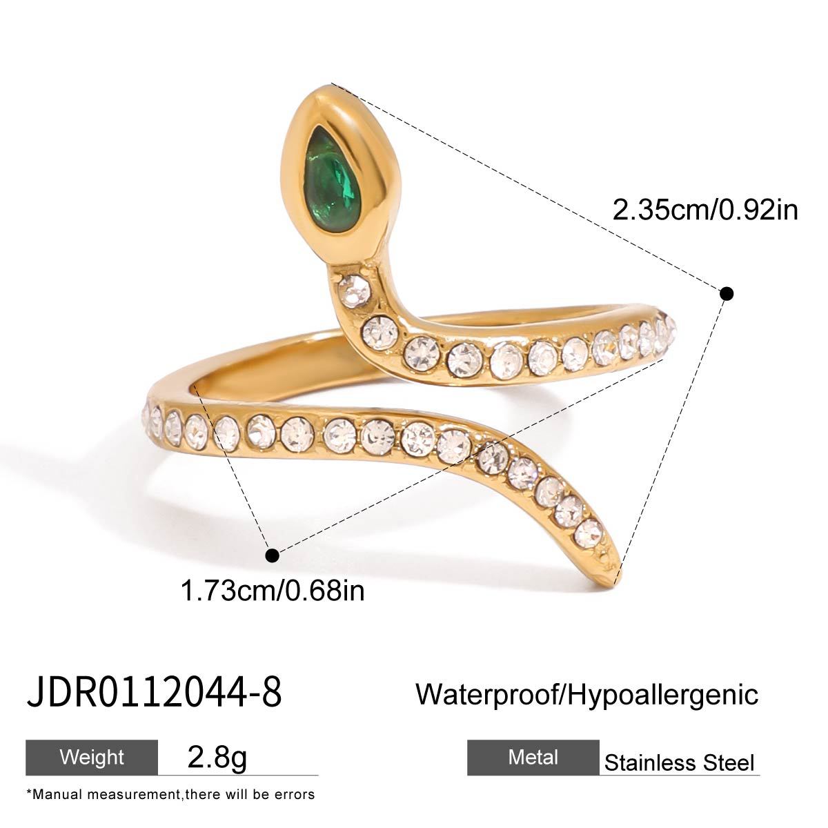 Charlize Serpent Design Ring - JDR0112044-8 [UVX8QZUQ]