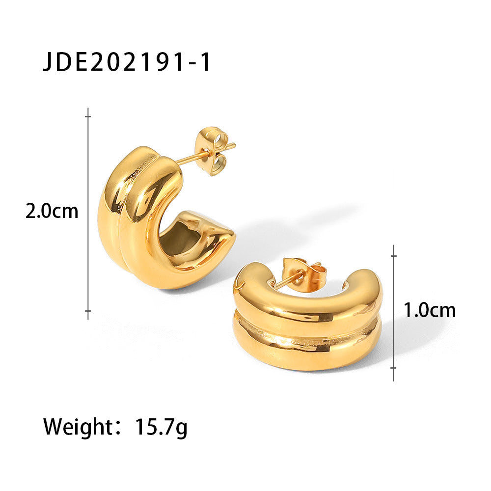 Adilee Layered Hoop Earrings - Gold-tone [4GC1UIOF]