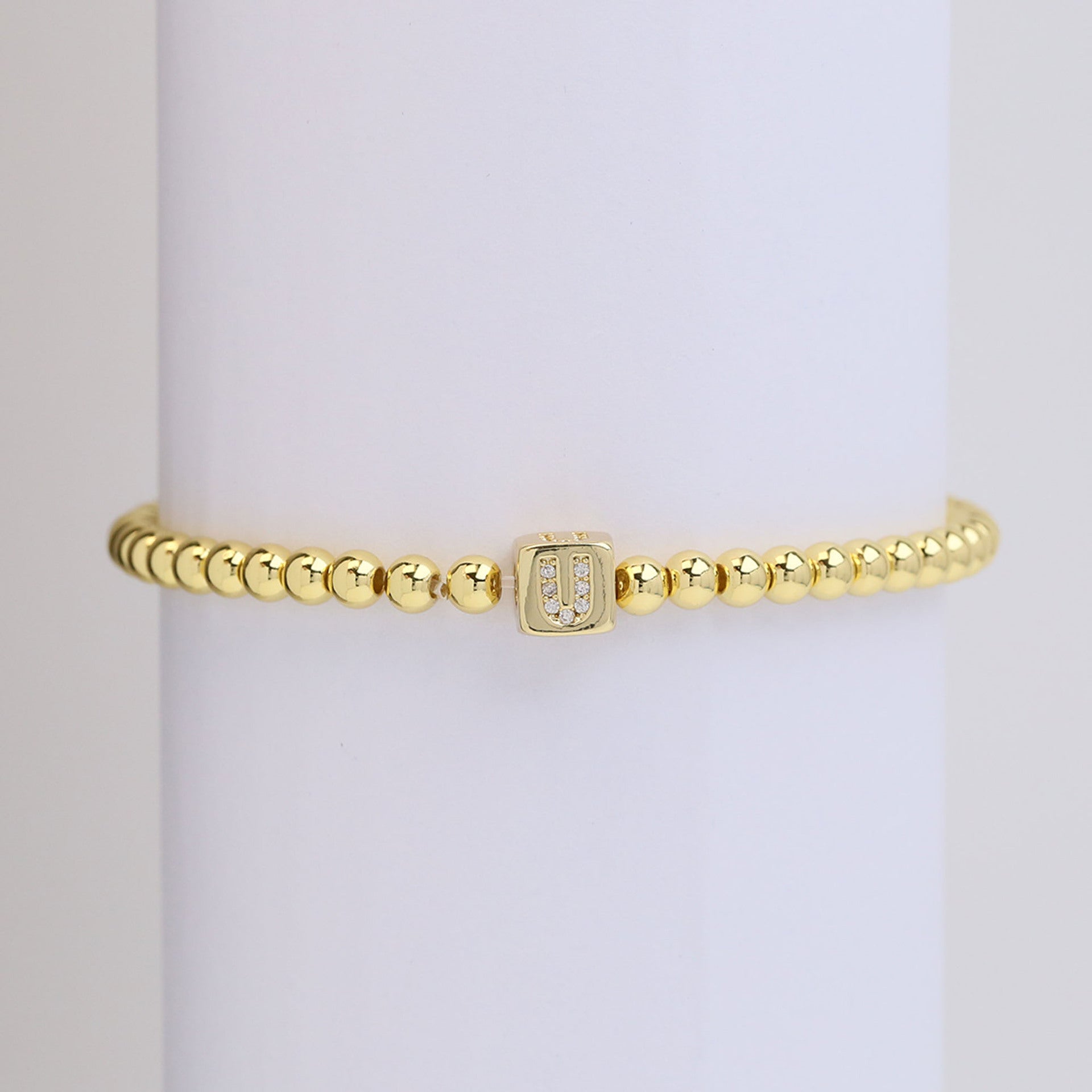Layana Initial Cube Bracelet - U [WN3D2YDP]