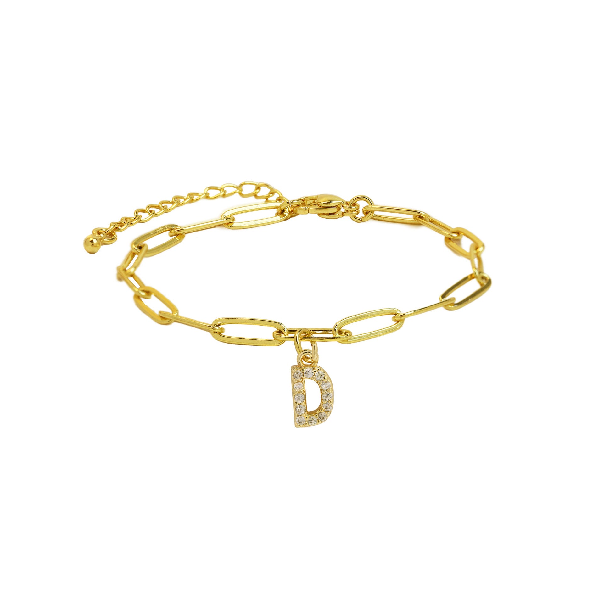 Jenessa Micro Inlay Letter Bracelet - D [WVXF94PX]