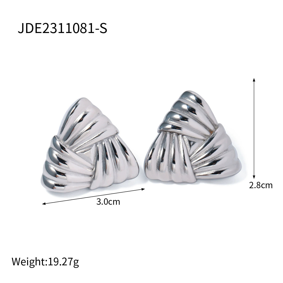 Blakelee Geometric Braided Earrings - Silver Tone [HMSTODMS]