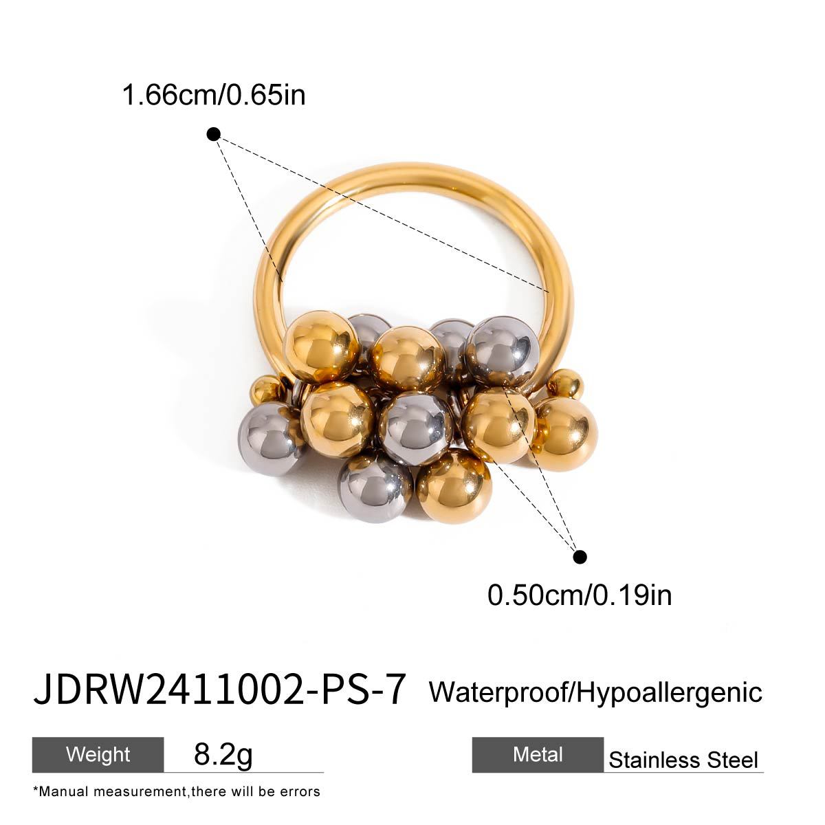 Violetta Geometric Steel Ring - JDRW2411002-PS-7 [TKN5H971]