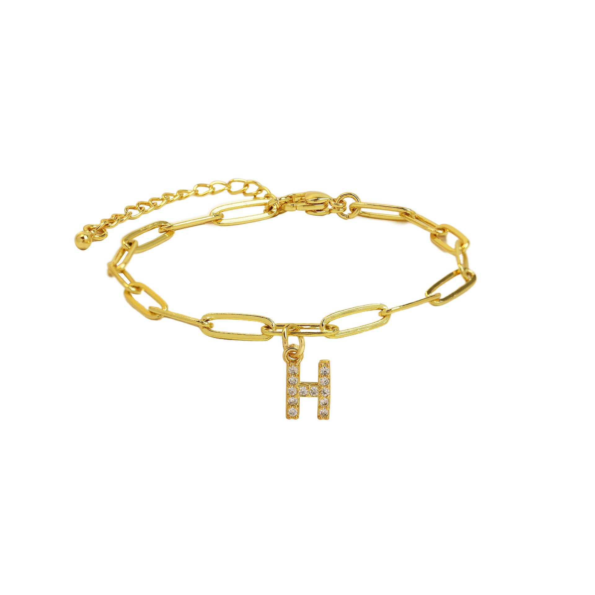 Jenessa Micro Inlay Letter Bracelet - H [QTG70XB7]