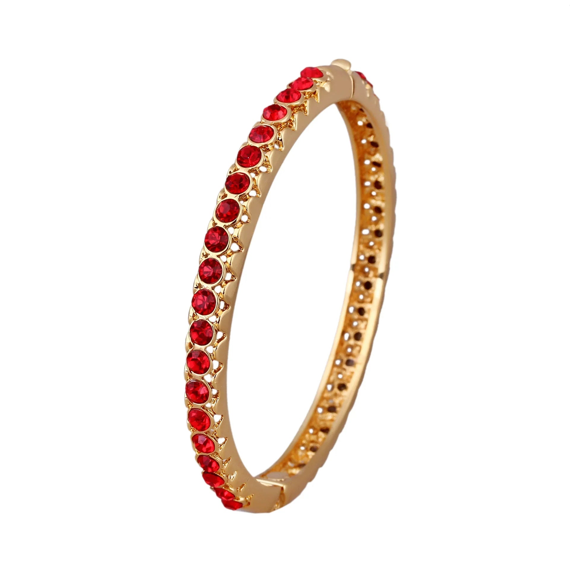 Audrey CloisonnŽ Crystal Bangle - Red