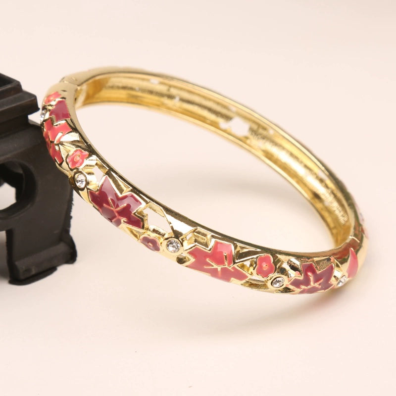 Kattleya Star Enamel Bracelet - Rose Red [NRHRQE63]