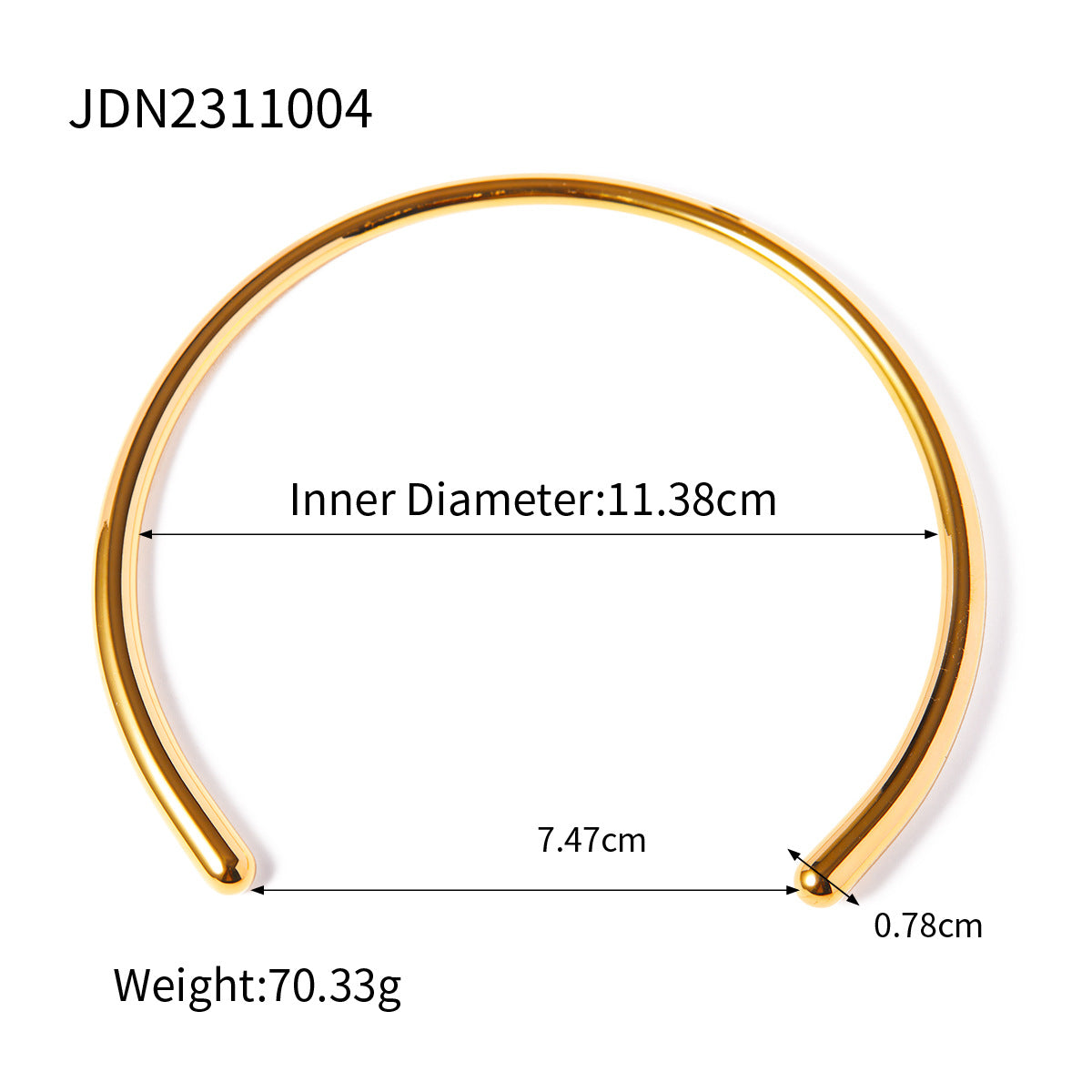 Mercedes Layered Heart Necklace - JDN2311004 [9ONQP6HG]