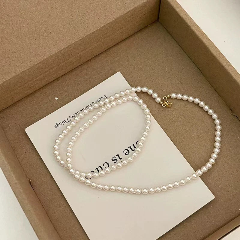 Camilah Delicate Pearl Necklace - 0.4cm Pearl, 45cm Length