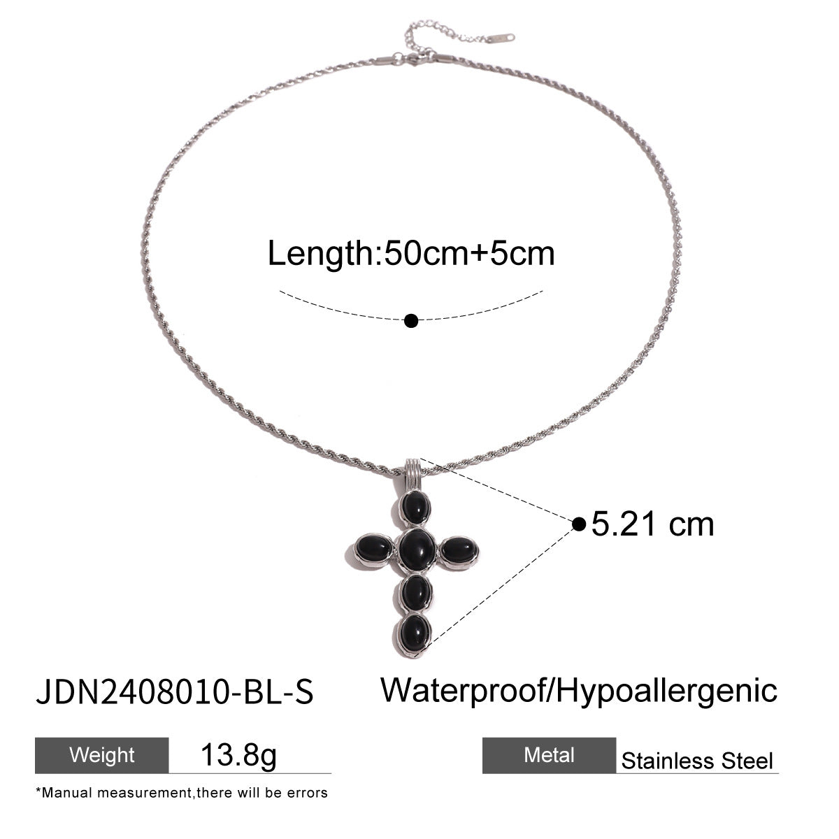 Jordana Cross Stone Jewelry - JDN2408010-BL-S [FAJ9PAH8]