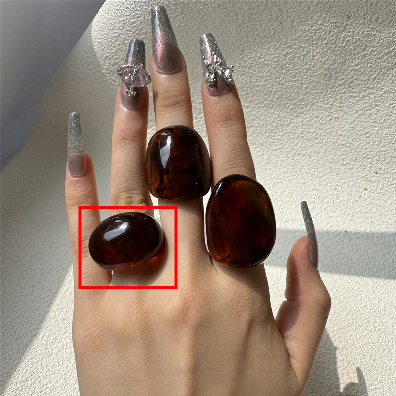 Caileigh Sculptural Resin Ring - Style A [Z1Z5D7VQ]