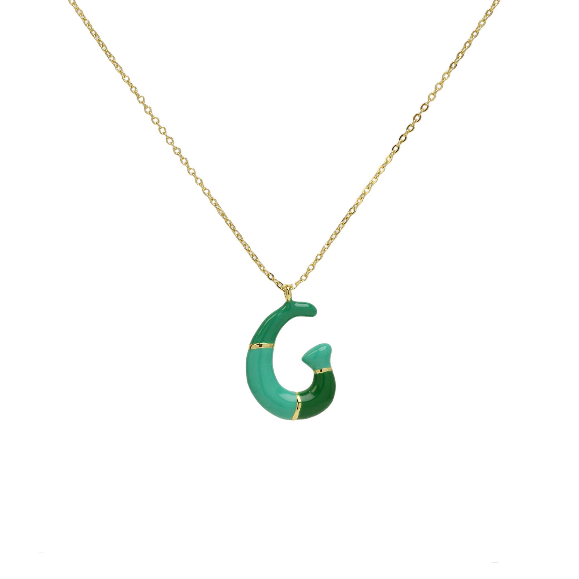 Esmae Bubble Initial Necklace - Necklace G [CHZYISP2]